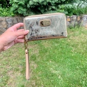 Gold Michael Kors Wristlet